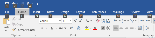 Первичные ключи доступа в Microsoft Word