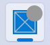 A taskbar icon with a gray circle.