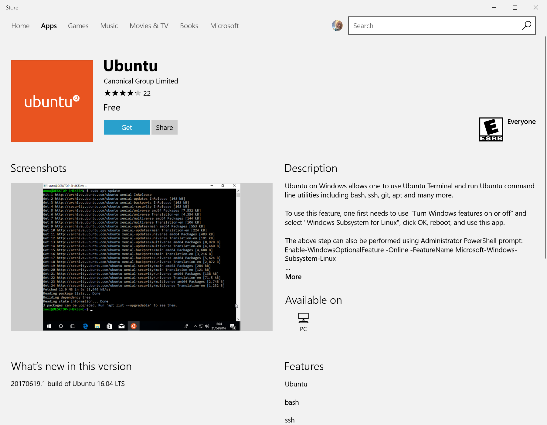 в Microsoft Store