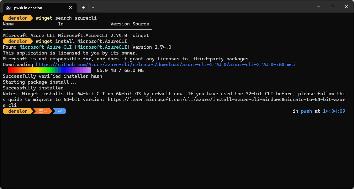 winget commandline